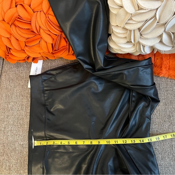 ❣️🆕Calvin Klein Black Faux Leather Slim Leg Suit Pants❣️ - Picture 10 of 11